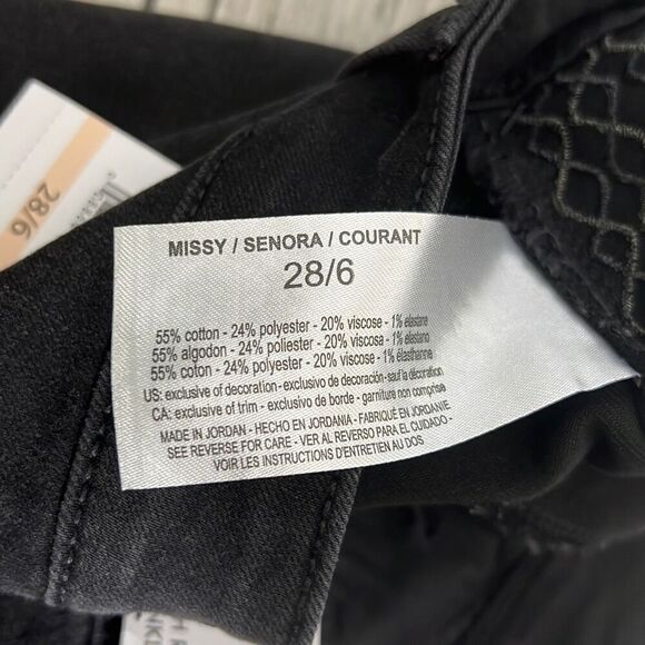 Skinnygirl Women's Larry High Rise Skinny Geometric Print Black Jeans Size 28/6 - Picture 11 of 11